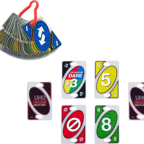 UNO Dare Adults Only Card Game, 2-10 Players, Waterproof Cards and Dice for Game - Picture 5 of 6